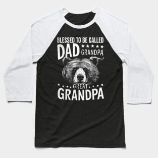 Blessed To Be Called Dad Grandpa Great Grandpa Father's Day Baseball T-Shirt